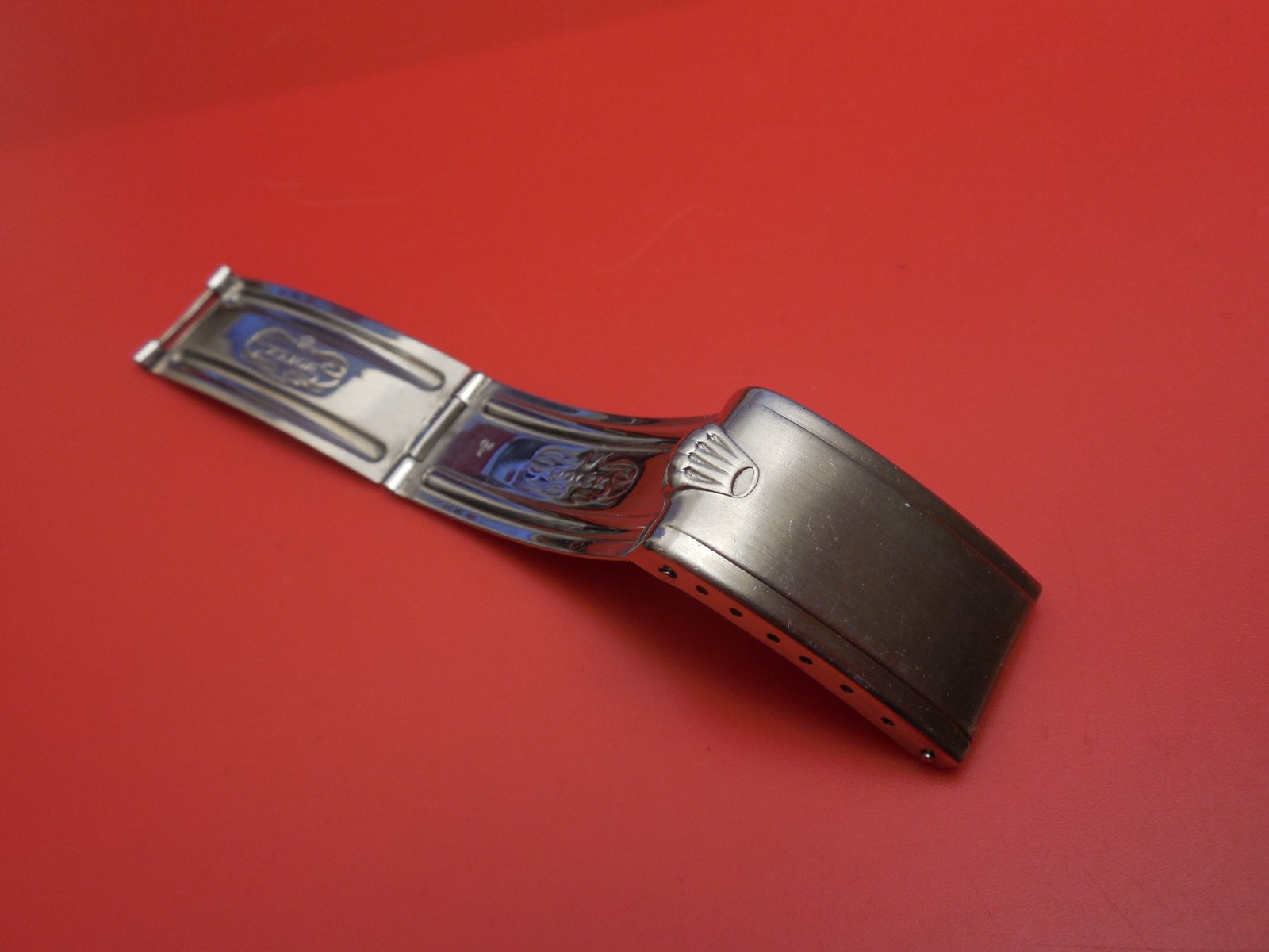 ROLEX SOLID STEEL 7206 20MM OYSTER BAND BRACELET DEPLOYMENT CLASP BUCKLE YR 1970