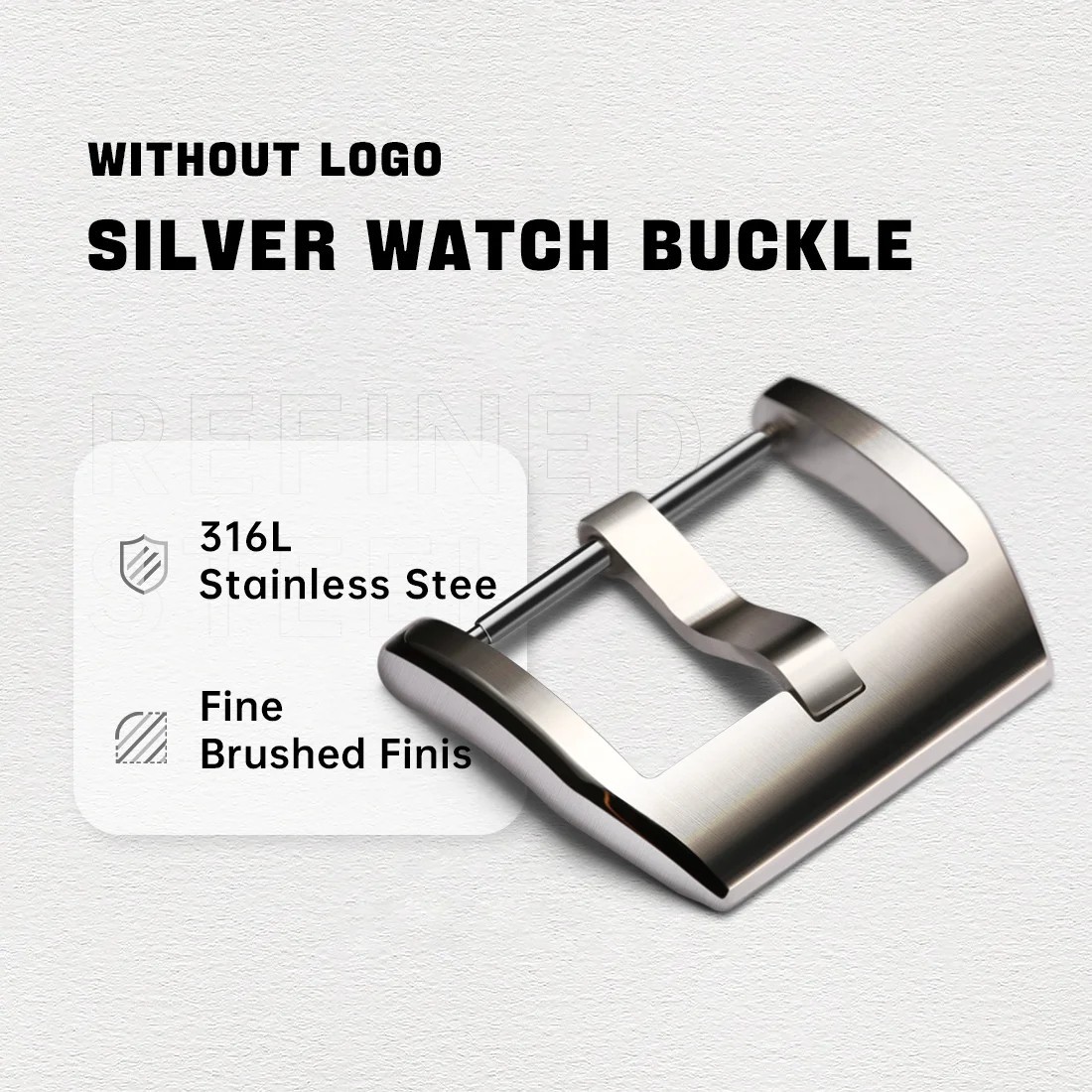 Stainless Steel Watch Buckle Rose Gold 316L Deployment Clasp 18mm 20mm 22mm