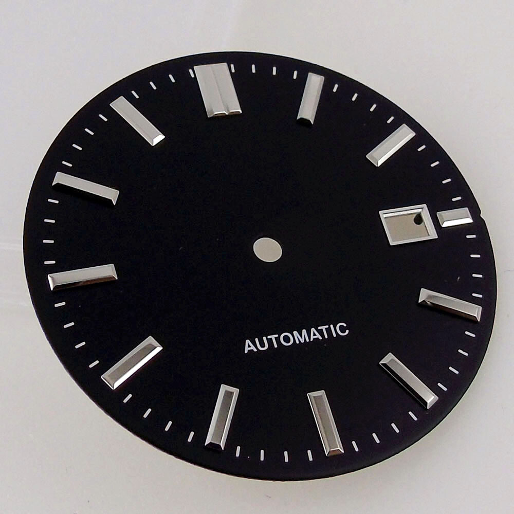 33.5mm Black Yellow Orange Dial Fit Vintage Pilot NH35 NH36 Movement Watch