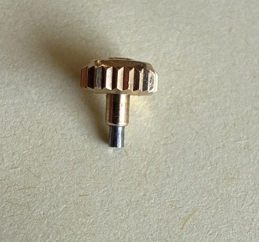 18K SOLID Yellow Gold Rolex 6mm Monobloc Watch Crown Part 24-604-8 116138 116208