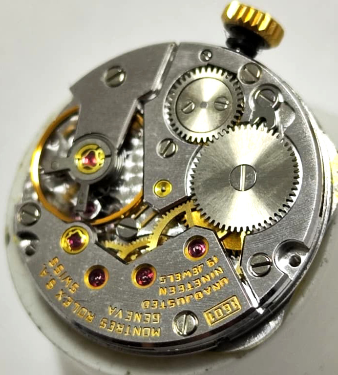 MOVEMENT ROLEX Cal. 1601 FOR CELLINI 19 JEWELS MEN COMPLETE AND WORKING 80s