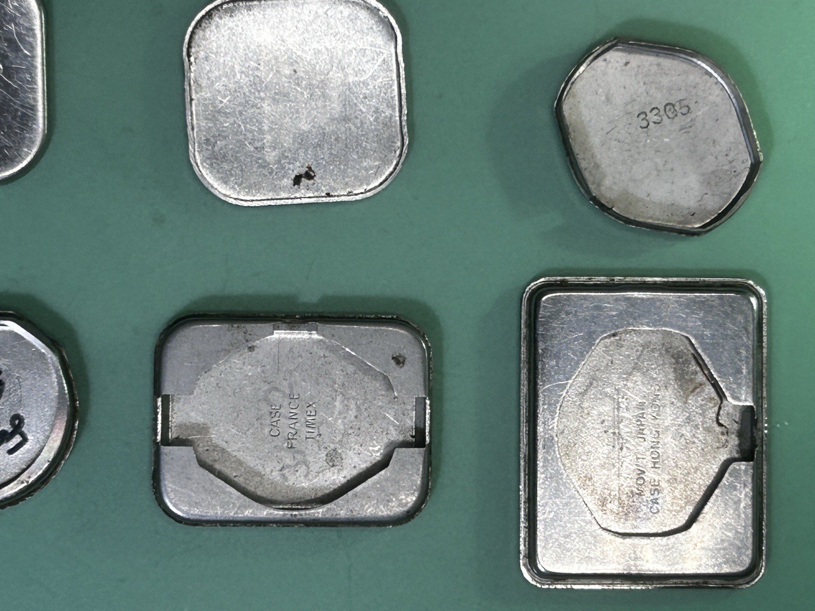 Watch Case Backs – Total of 12 – Various Brands – 1 Lot – 15.2mm – 25.4mm