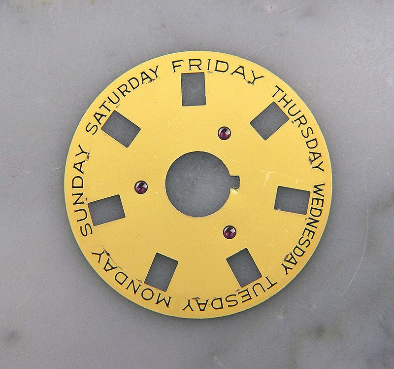 Genuine Rolex 1555 1556 Caliber Gold Metallic Watch Day Date Disc 1803 1802 1807