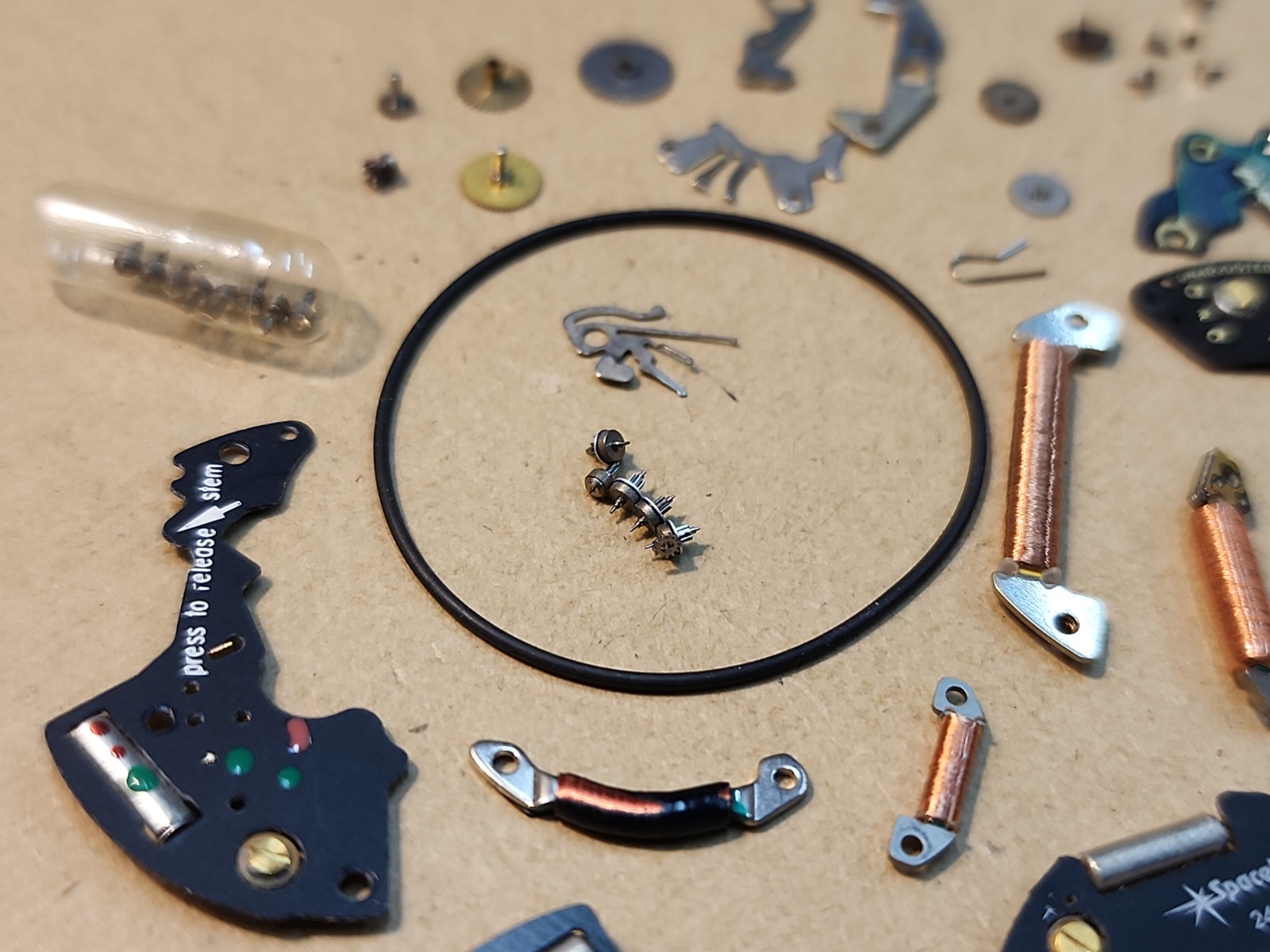 Lot Of Mixed NOS Circuits Coils Quartz Watch Movement Parts Repairs Spares