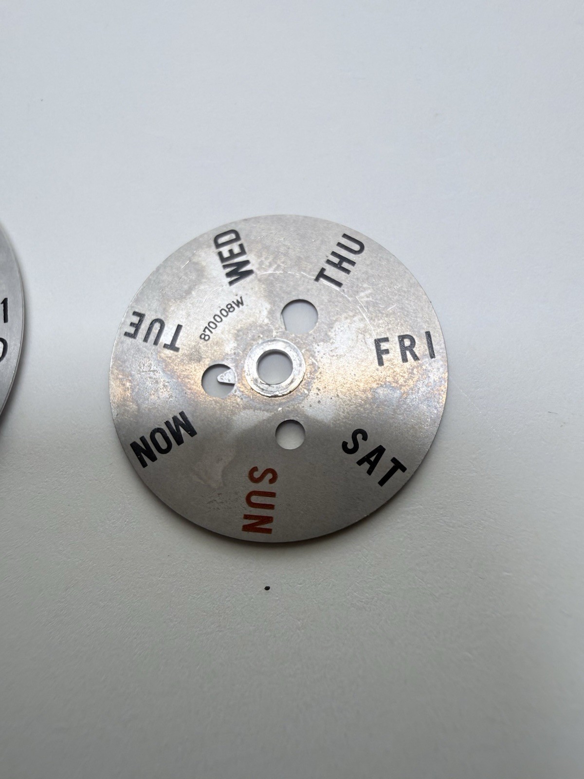 Seiko Date Day Wheel For Cal. 7005, 7005A, 7006A, 7009, 7009A Authentic And Snap