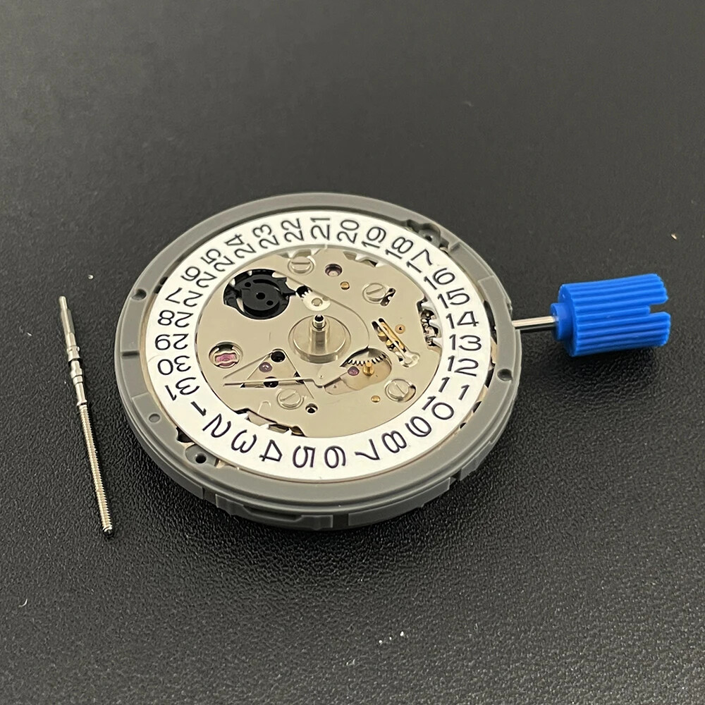 Mechanical Watch Movement NH35 NH35A 4R35 Parts 3H White Datewheel 24 Jewels