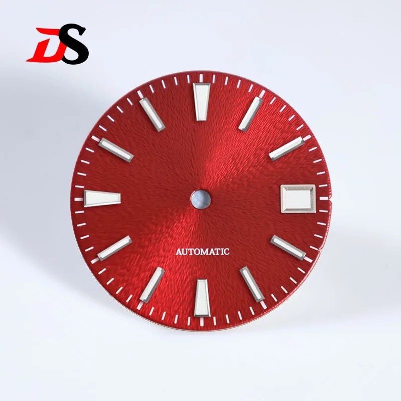 28.5mm Invisible Texture Sunburst Blue Lume NH35 Movement Multiple Colors