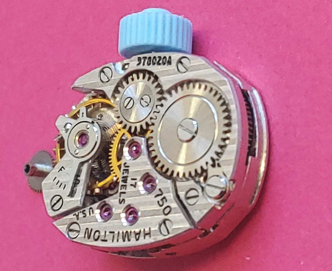 NOS Hamilton Cal. #750 17J Mechanical Movement.Sets, Runs, Keeps Time 7 Days.
