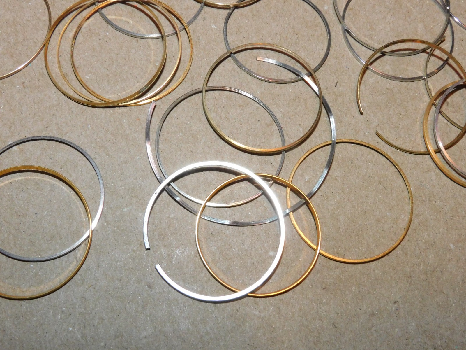 Lot of Watch Bezel Rings Wristwatch Gold Silver Plate Scrap AS IS Parts Project
