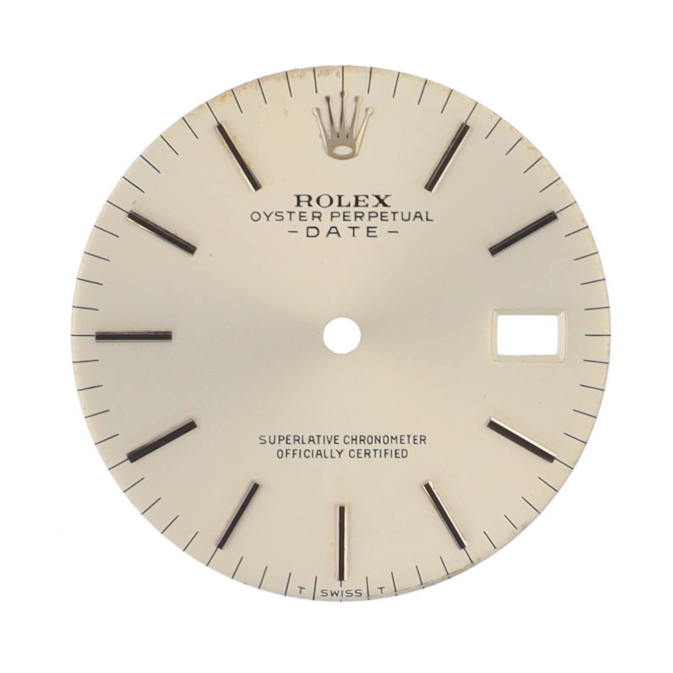 Original Rolex Silver Index Dial fits Datejust Mens 16030 16000 16014 16234 36mm