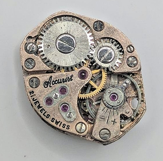 Accurist FHF 60 Manual Wind Watch Movement UNTESTED 21 Jewels Swiss 15.3mm