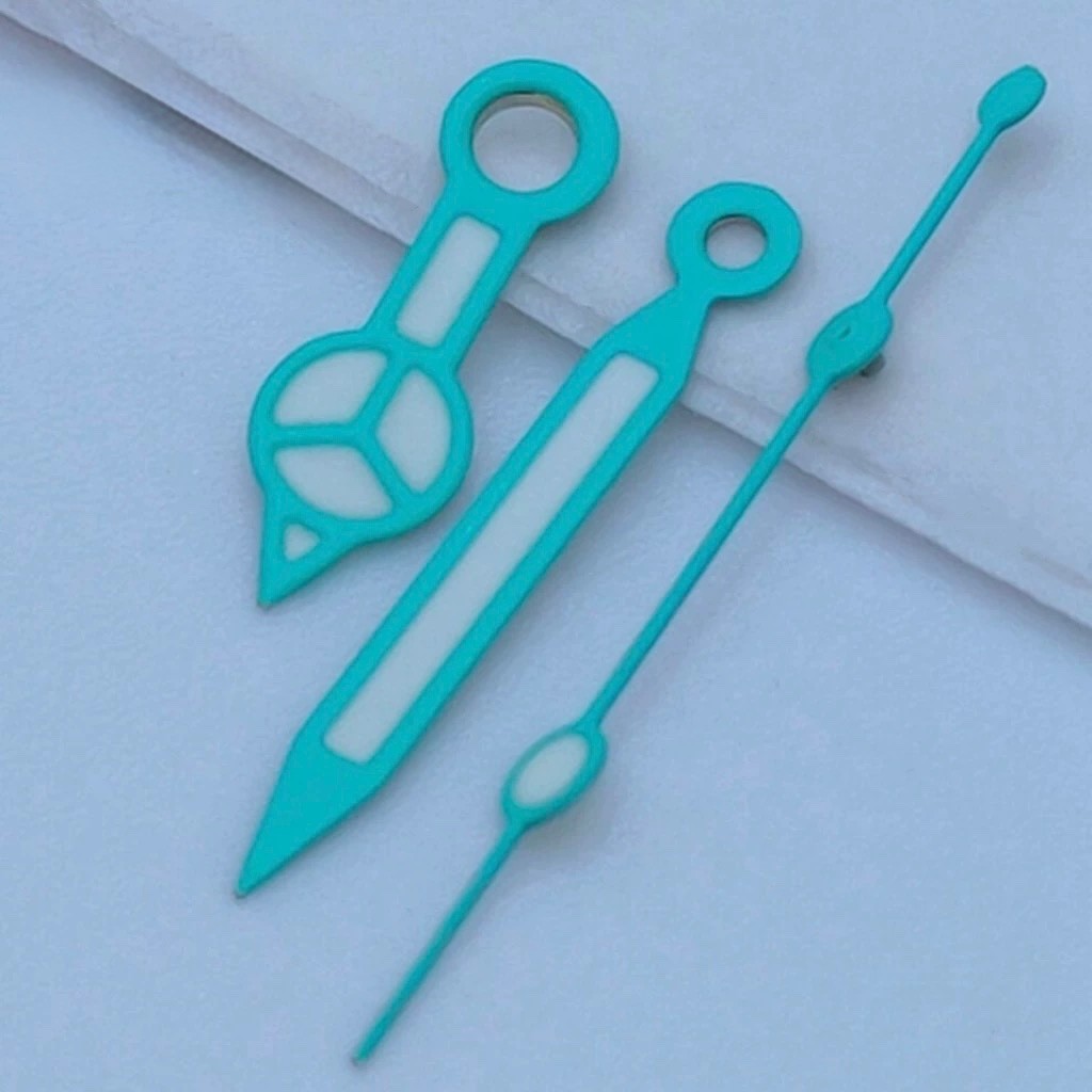1 Set Tiff Blue Watch Hands For NH35 NH36 Luminous 7.75x12x13mm