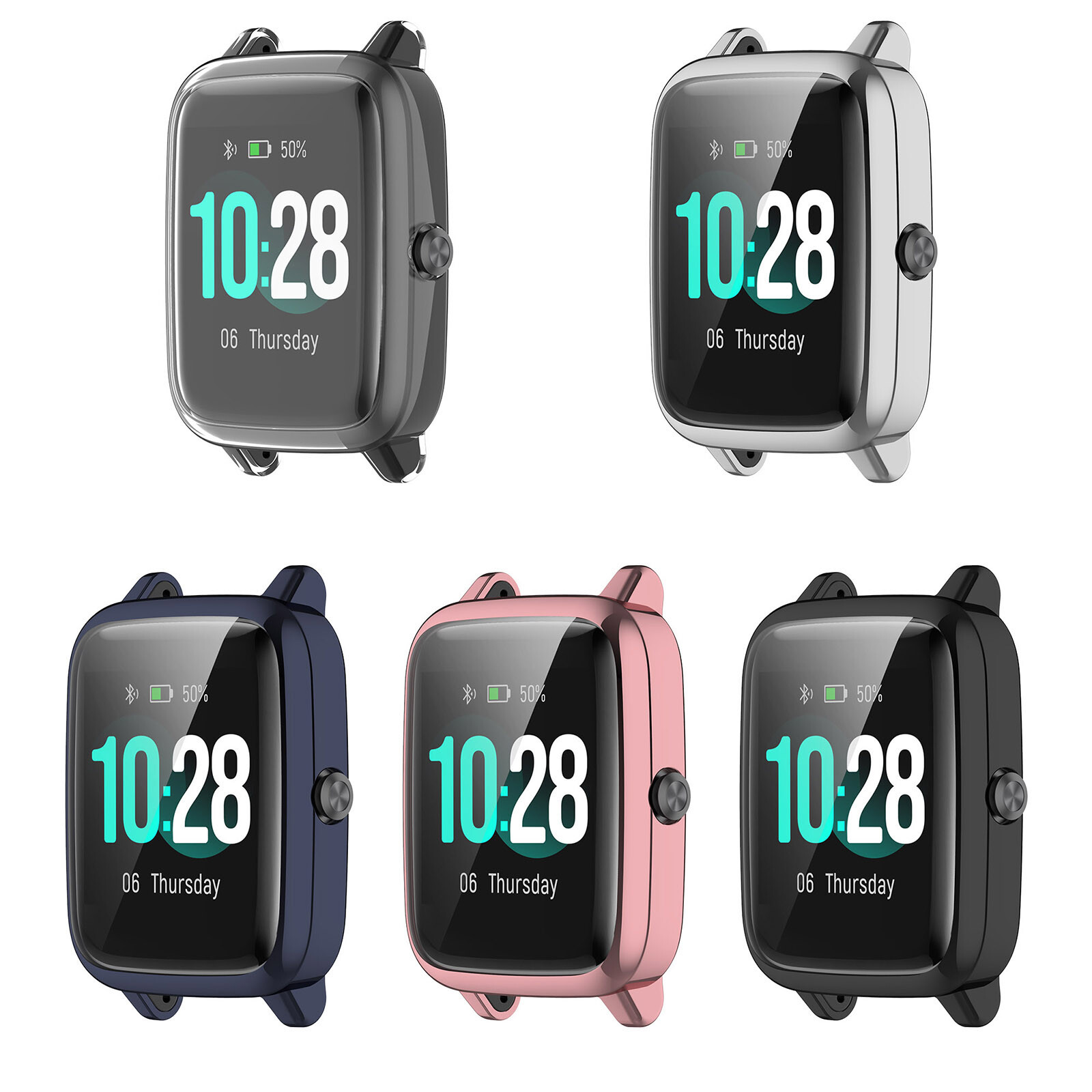 Watch Protective Case Electroplating TPU Watch Shell for ID205L/ Willful SW021