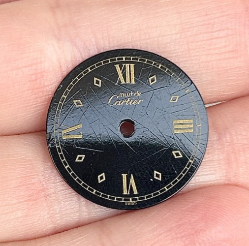 A Vintage Must de Cartier Wristwatch Dial.