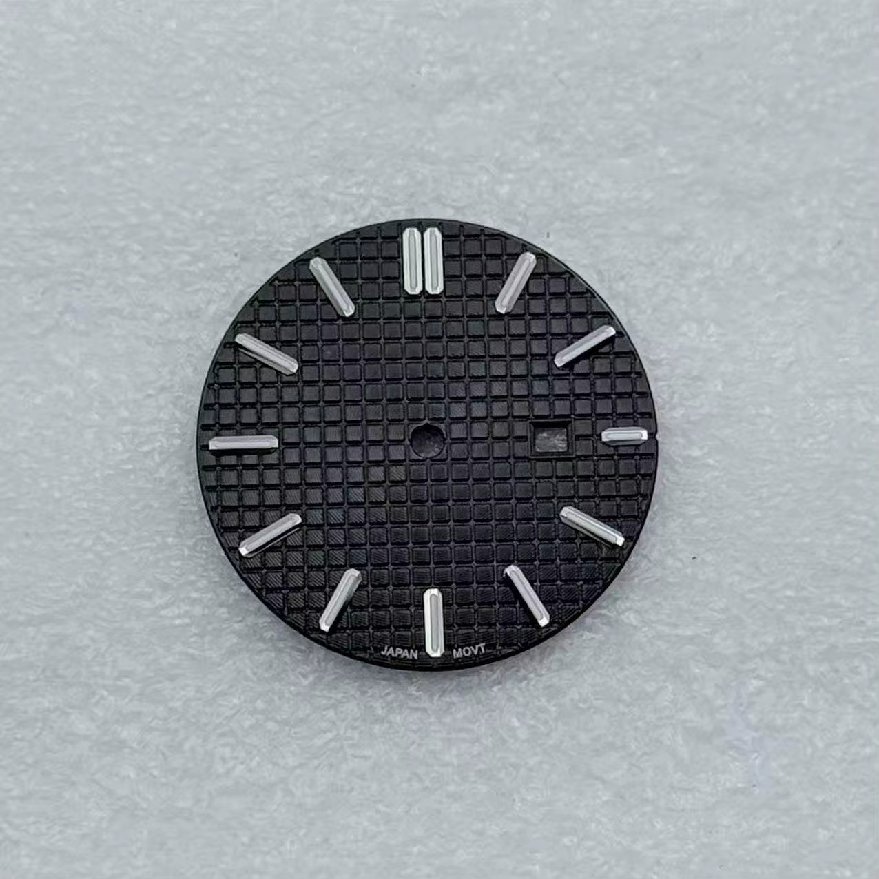25.8Mm No Logo Waffle Texture Watch Dial Ladies Style Green Lume Modified for Se