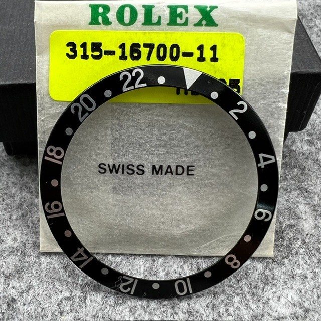 Rolex 16700 16710 16760 GMT BLACK BEZEL INSERT, NEW OLD STOCK