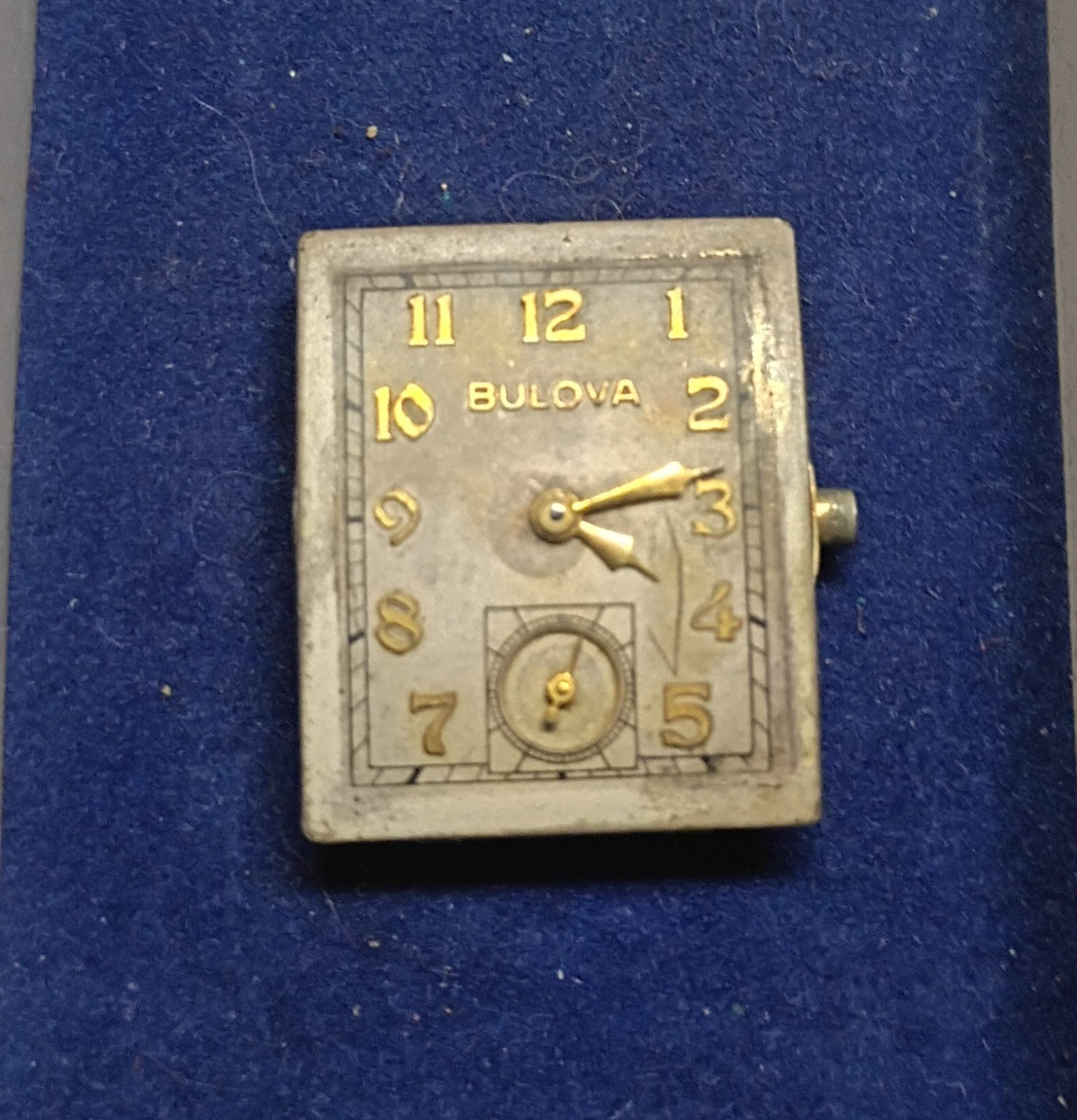 Old Working BULOVA Watch Movement 8AE 17 Jewel See Video