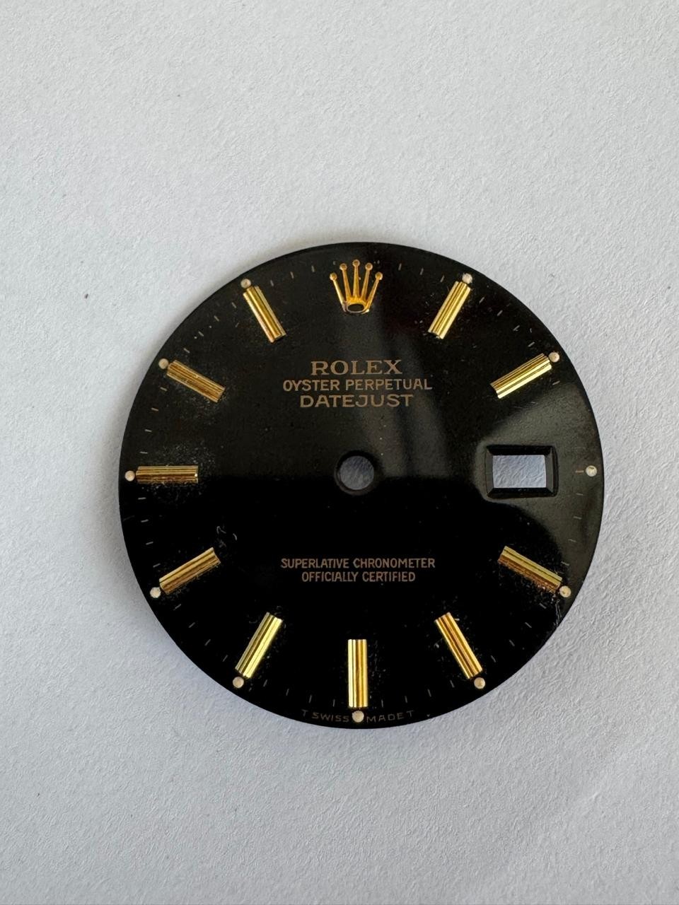 VINTAGE ROLEX DATE JUST 16233 BLACK DIAL TRITIUM CALL 3135 100% GENUINE #D700 B8