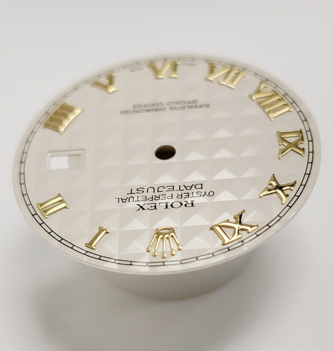 Genuine Rolex Dial DateJust 36mm Ivory Pyramid Y Roman RR 16013, 16233, 116233