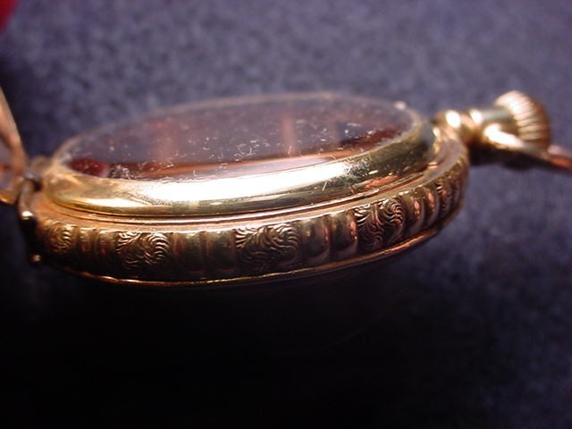 6 SIZE GOLDEN WATCH CASE CO GOLD PLATED HUNTING CASE POCKET WATCH CASE! #122