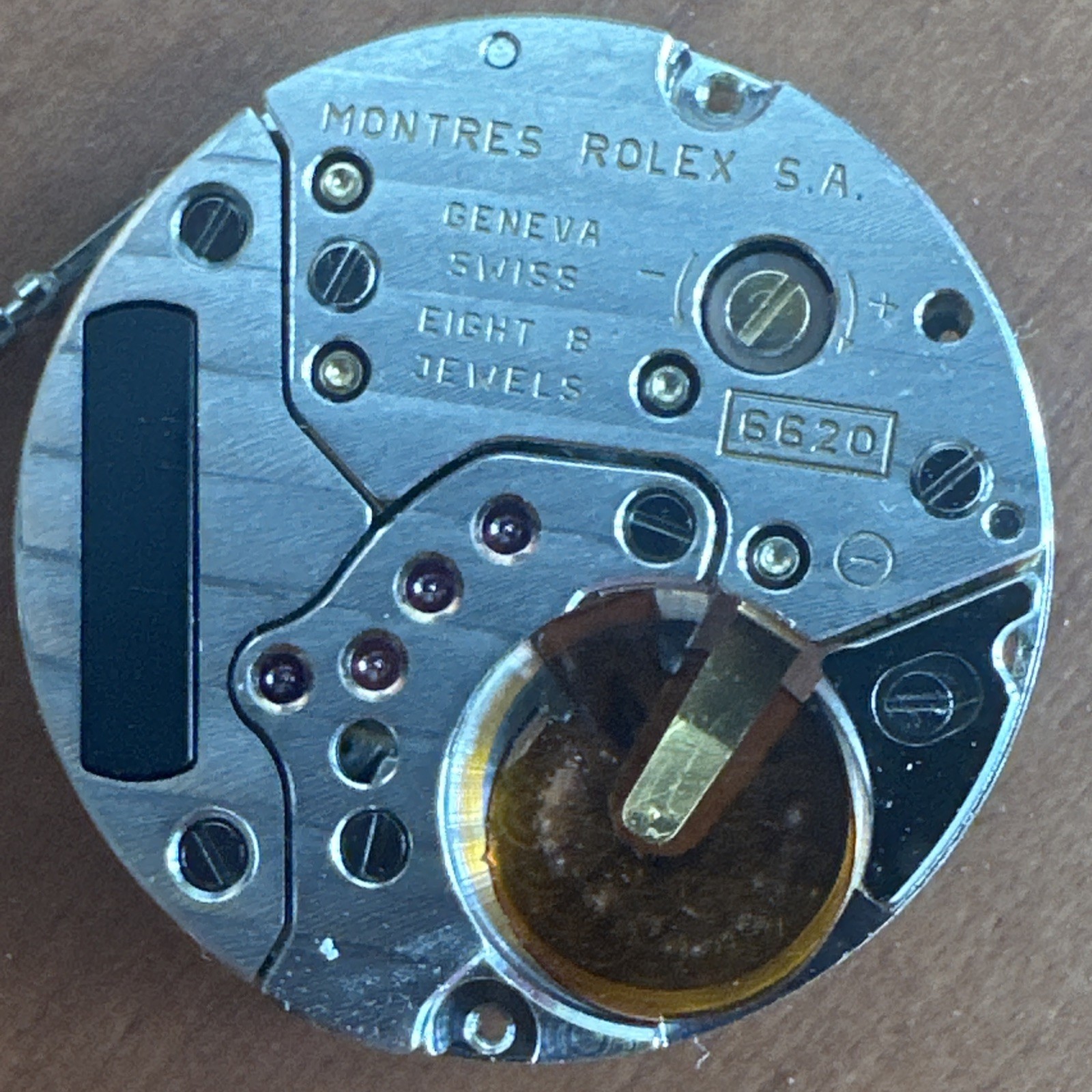 GENUINE ROLEX CELLINI 6620 NOT WORKING 8 JEWEL QUARTZ MOVEMENT FOR REPAIR PARTS