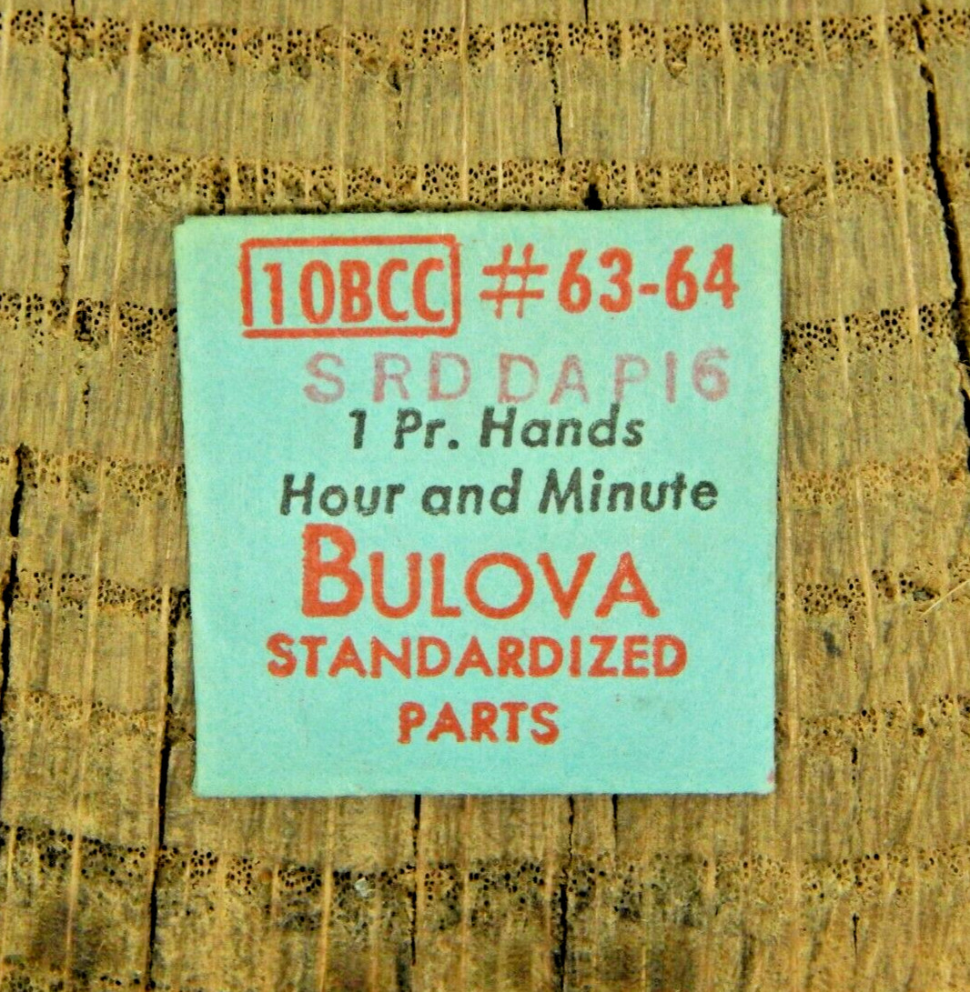 Genuine Bulova 10BCC SRDDAP 16 Set of Hands Watch Part 63/64 NEW OLD STOCK