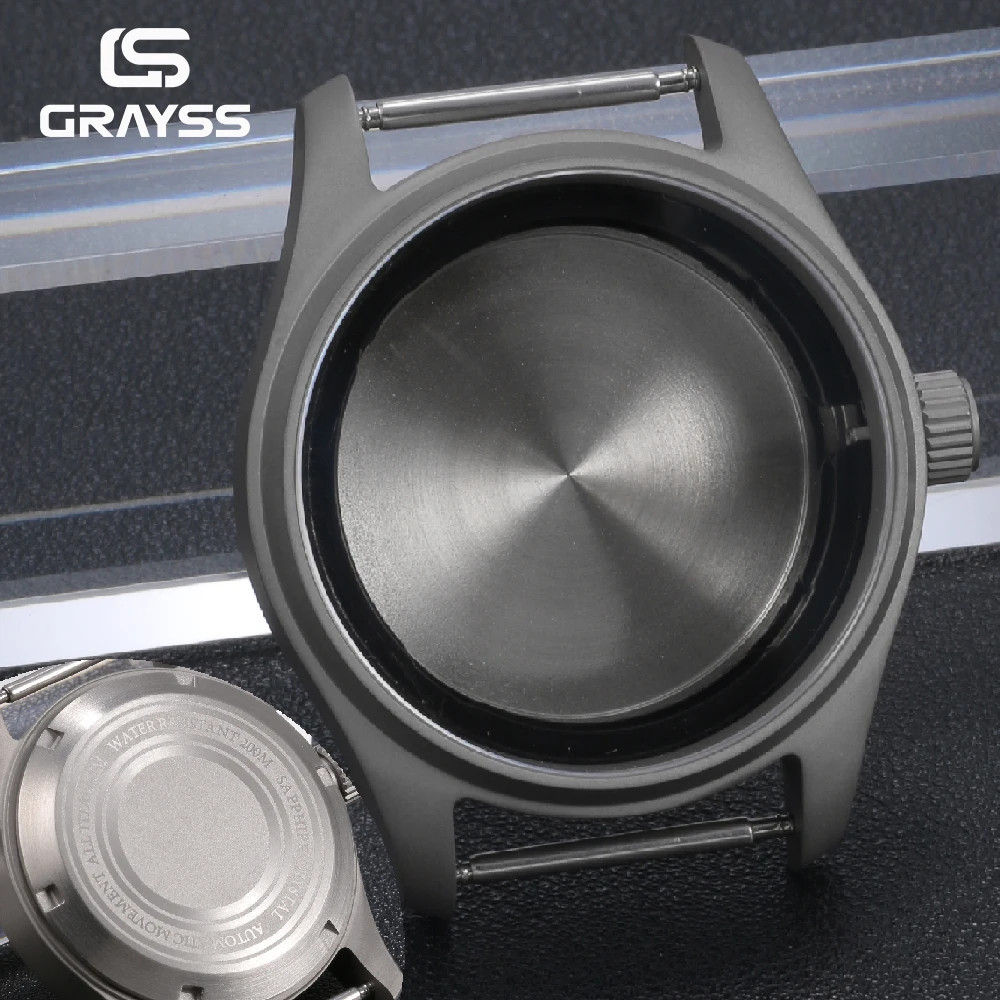 T2 Titanium/Steel Pilot Diving Watch Case for NH34 NH35 NH38 NH70 PT/ETA AR Sapp
