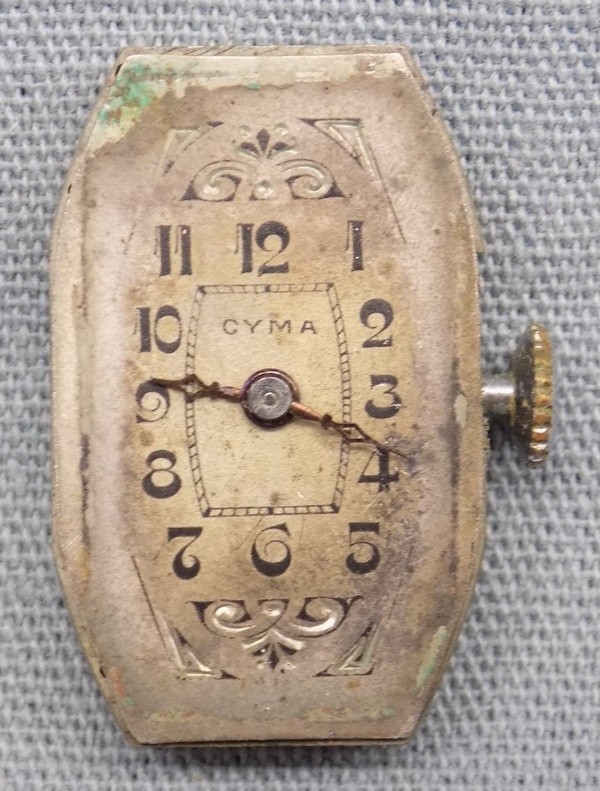 Cyma Tacy 15 Jewels Watch Movement US Patent NON Working AS IS Parts or Repair