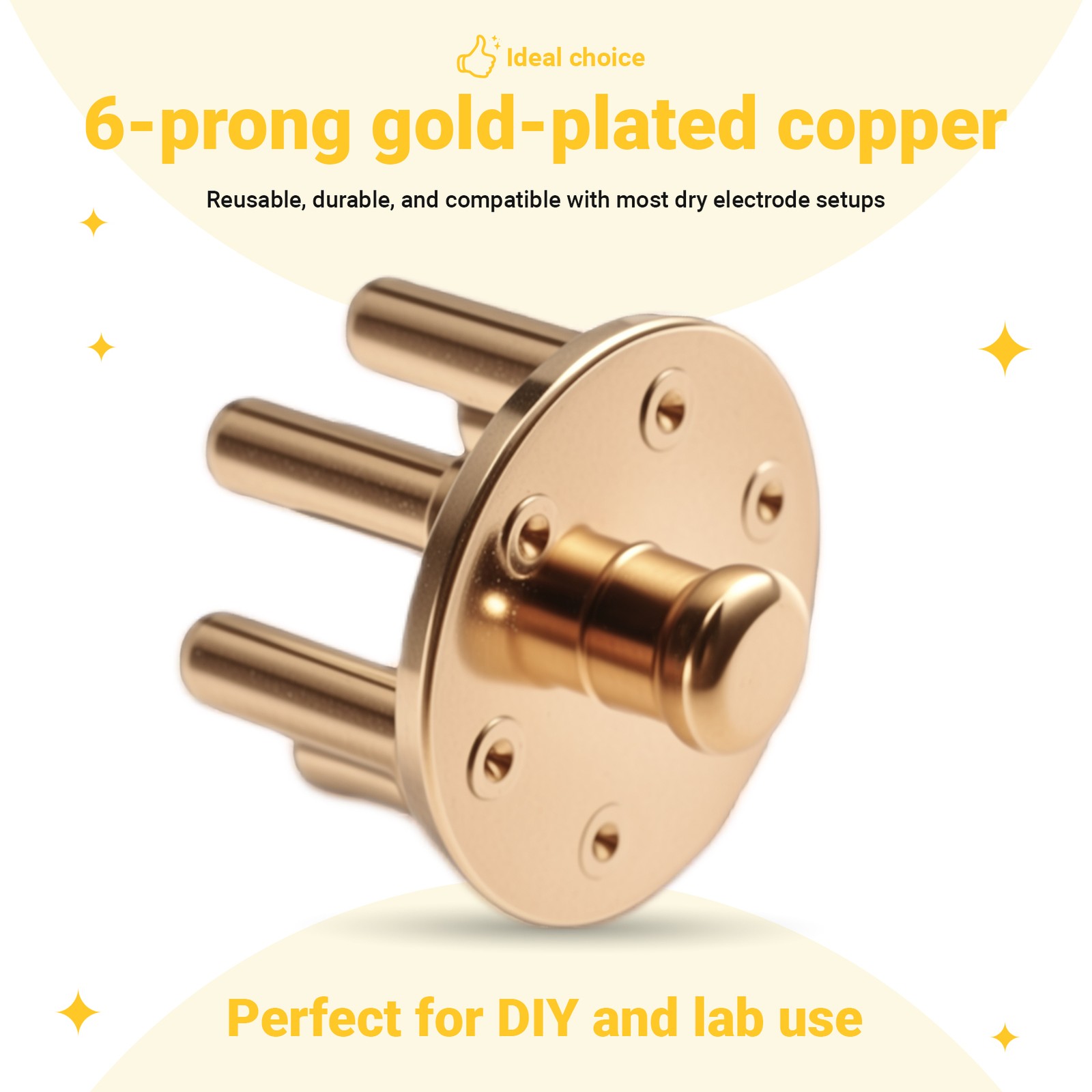 Gold-Plated 6-Prong Dry EEG Electrode High Accuracy Comb Electrodes X6Z35298