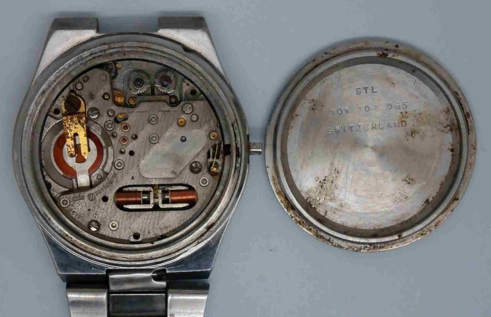 VTG TITUS Tuning Fork Steel Wristwatch. Ref: 9308. Cal: 9162. For Repairs