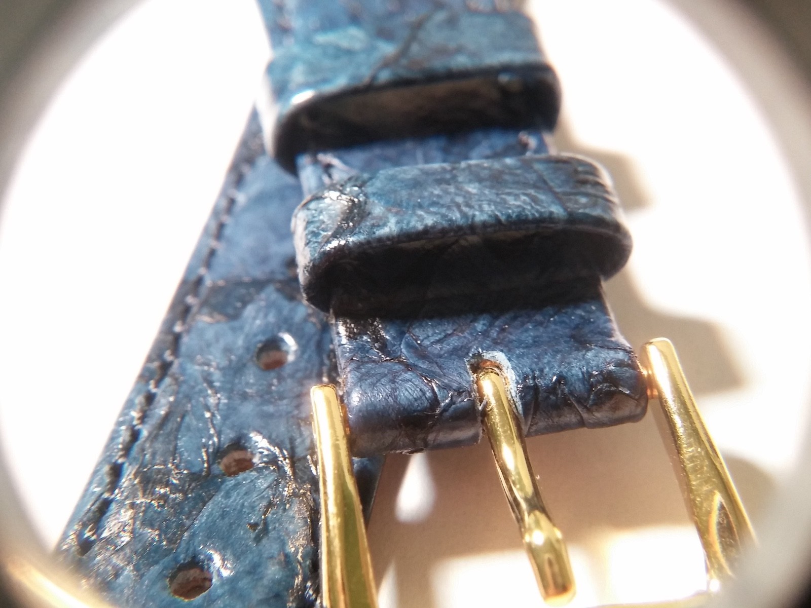 Rado band/strap and buckle, BLUE, 17/14mm Made in Austria, genuine leather