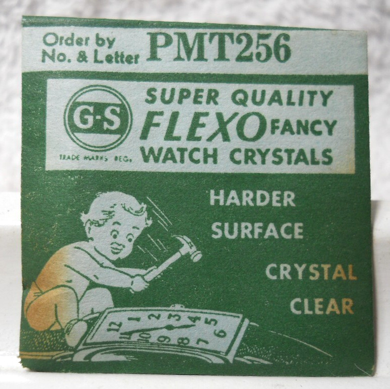 GS PMT256 Watch Crystal Fit Waltham Plaisted – 16.7 x 13.4 mm Replacement Repair