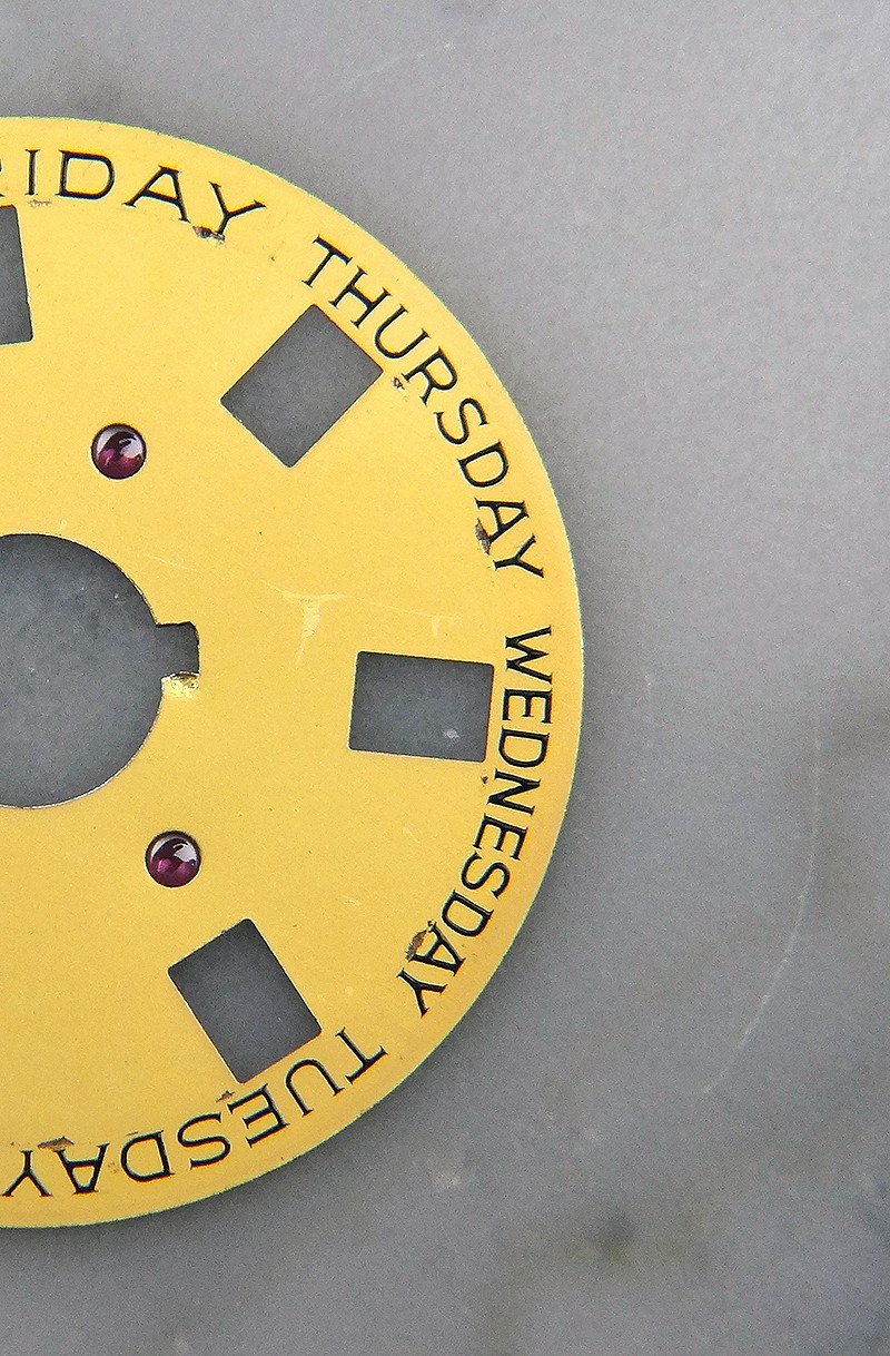 Genuine Rolex 1555 1556 Caliber Gold Metallic Watch Day Date Disc 1803 1802 1807