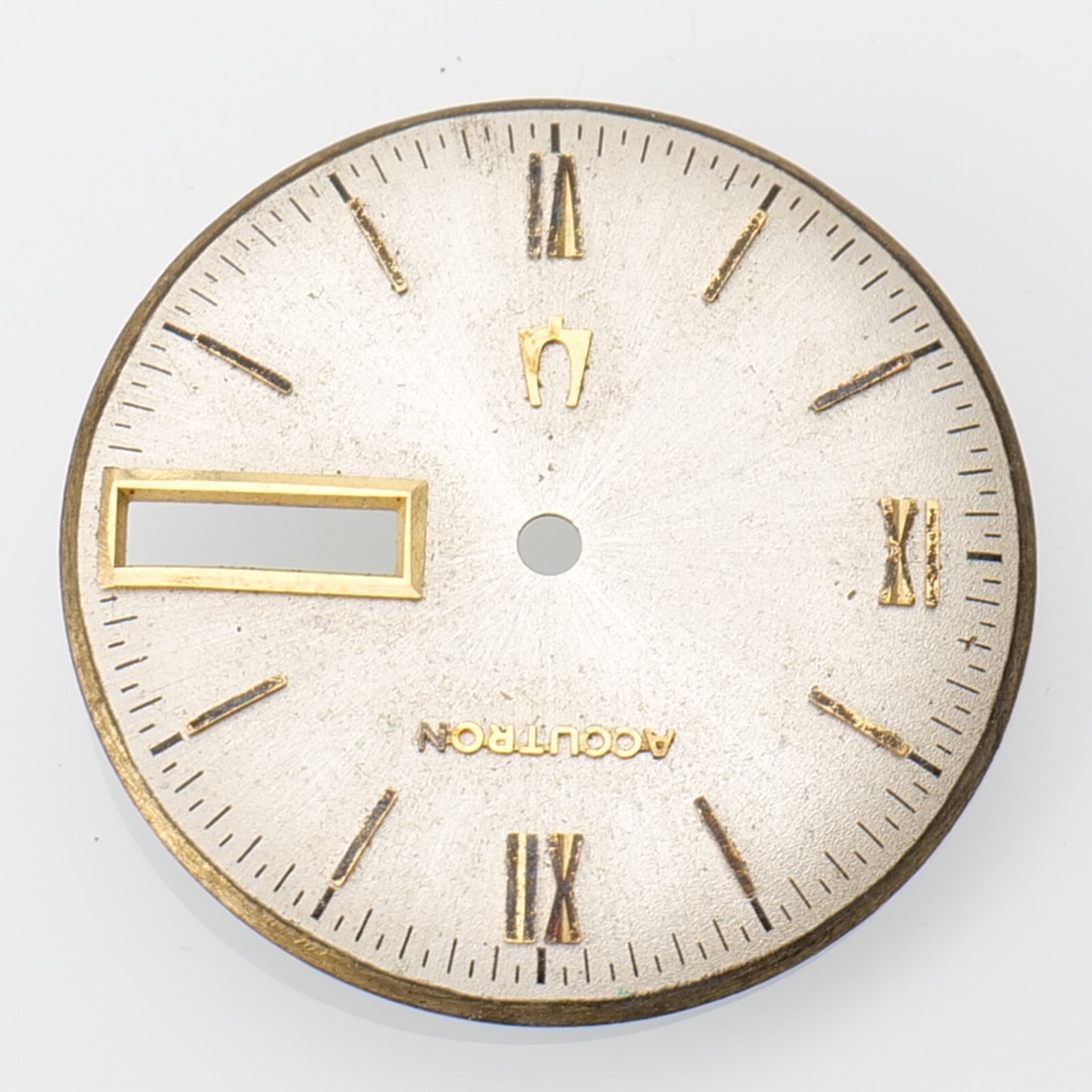 Vintage Bulova Accutron Day/Date cal. 218 Wristwatch Dial Pre-Owned Part 28.4mm