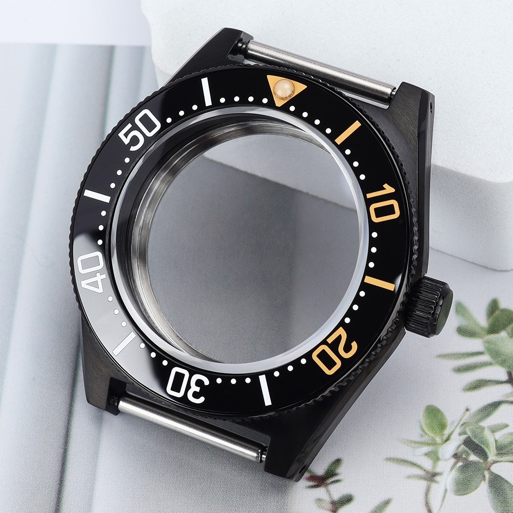 PVD STEEL Watch Case 40.5mm Prospex Style Sapphire 10ATM For JAPAN NH35 Movement