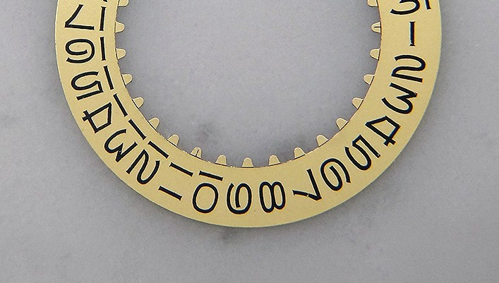 Genuine Rolex Submariner GMT Champagne Metallic Date Disc Wheel 1560 1570 1575