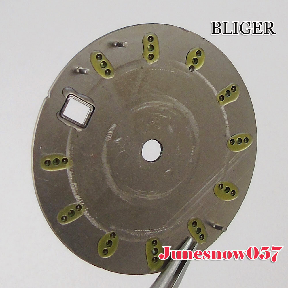 Bliger Blue/White Watch Men Dial Green Lume 29MM Fit NH35A NH36A SKX SRP