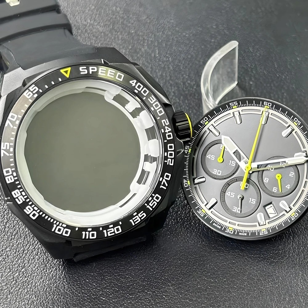 42mm Watch Case Chronograph Metal Fit VK63 Movement 18.5mm Strap Parts