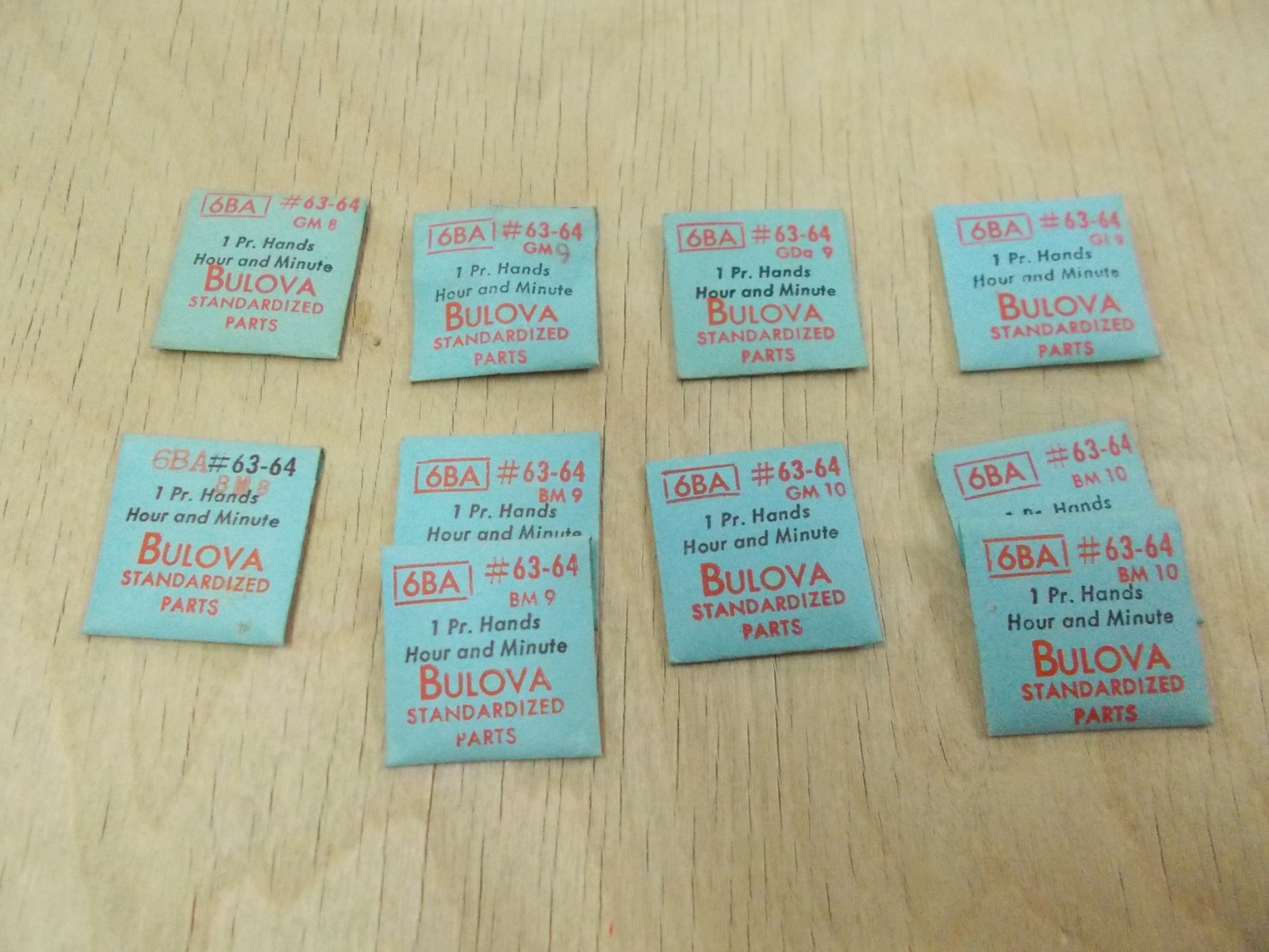 BULOVA WATCH HANDS hour & minute 6BA 6 BA many calipers #63-64 Pick your part