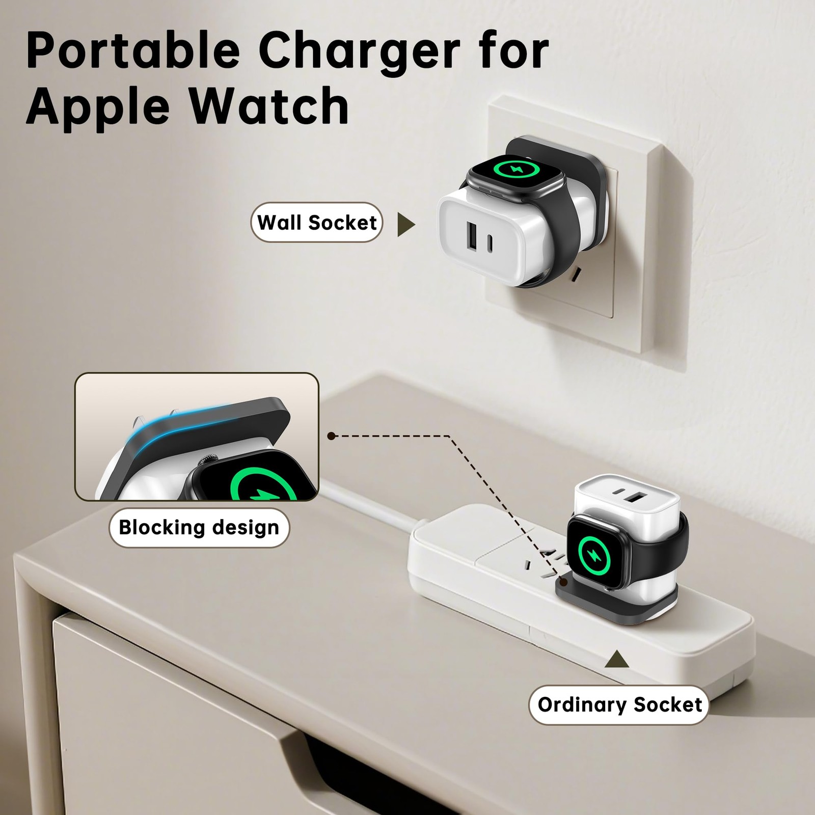 Charger for Apple Watch,3 in 1 PD25W Wall Charger for iPhone,Dual Port USB C/…