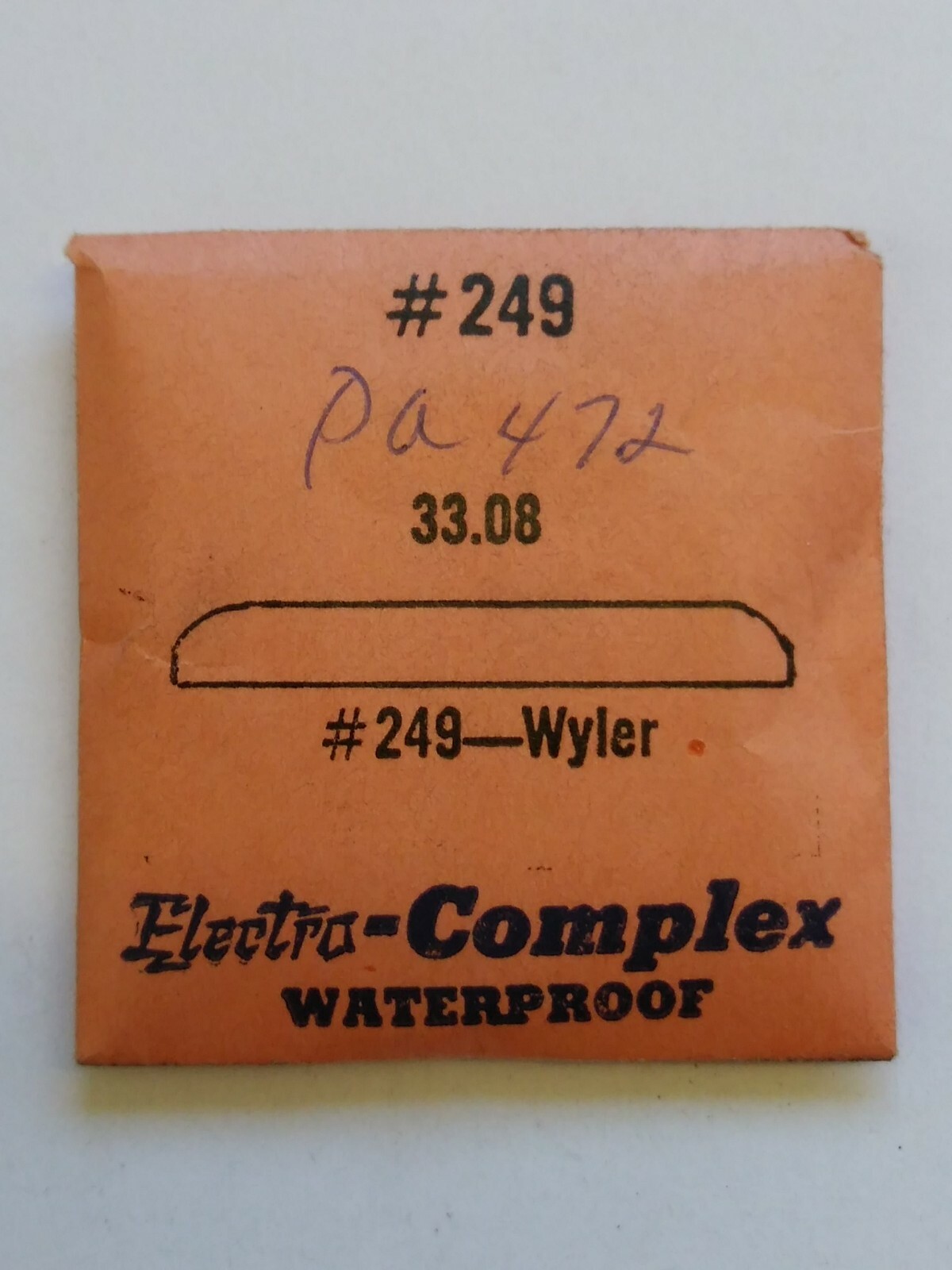 Electro-Complex Acrylic Watch Crystal for Wyler #249/PA472 – 33.08mm