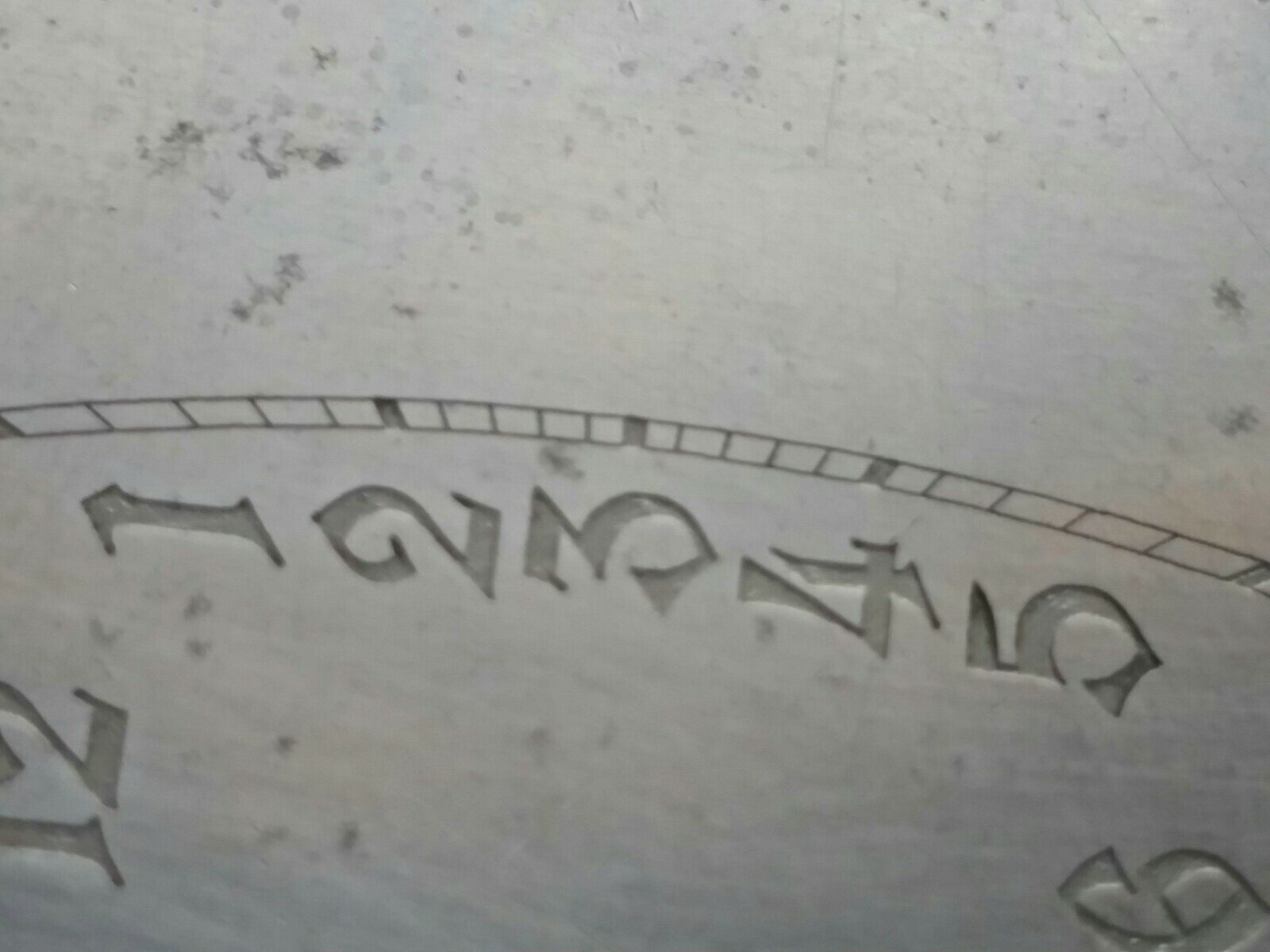 Vintage printing plate for the wrist watch dial refinishing