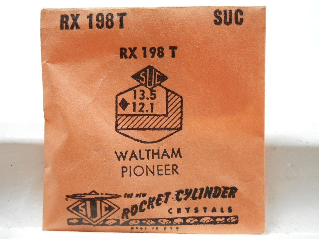 SUC RX198T Watch Crystal For Pioneer Waltham – 13.5 x 12.1 mm Replacement Repair