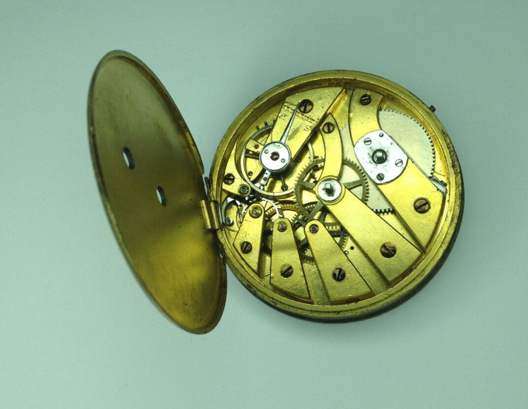 Unusual Detached Lever Pocket Watch Movement – WORKING – M.J Tobias
