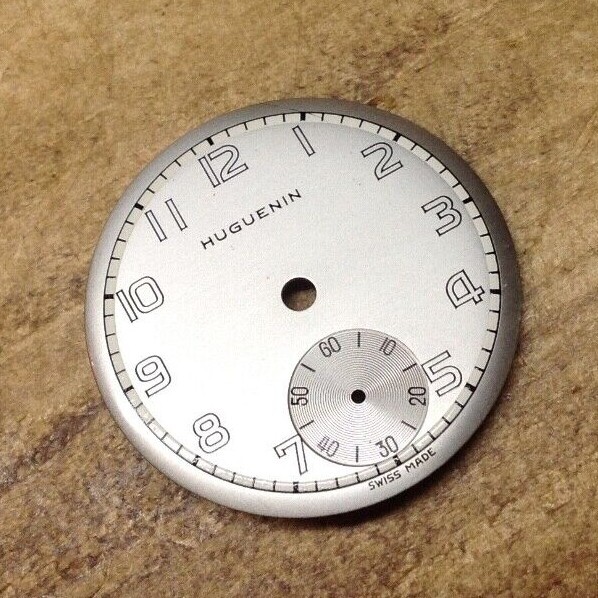 Vintage HUGUENIN Watch Dial – Measures Approximately 25.5 mm – N.O.S