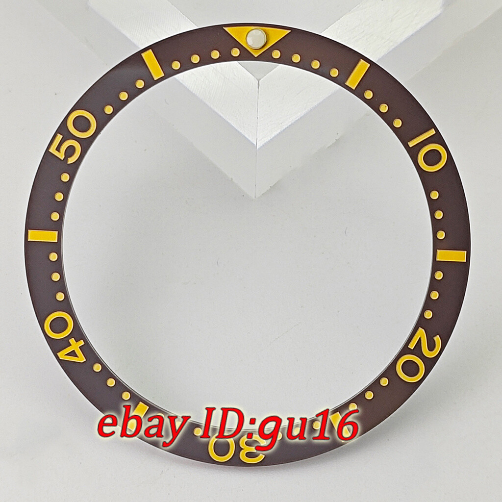 38mm black white blue green gold ceramics bezel insert fit 40mm automatic watch