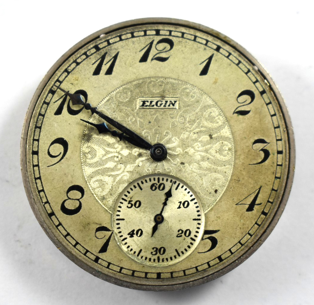 Vintage Elgin Grade 345 12s 17J OF Pocket Watch Movement lot.wj