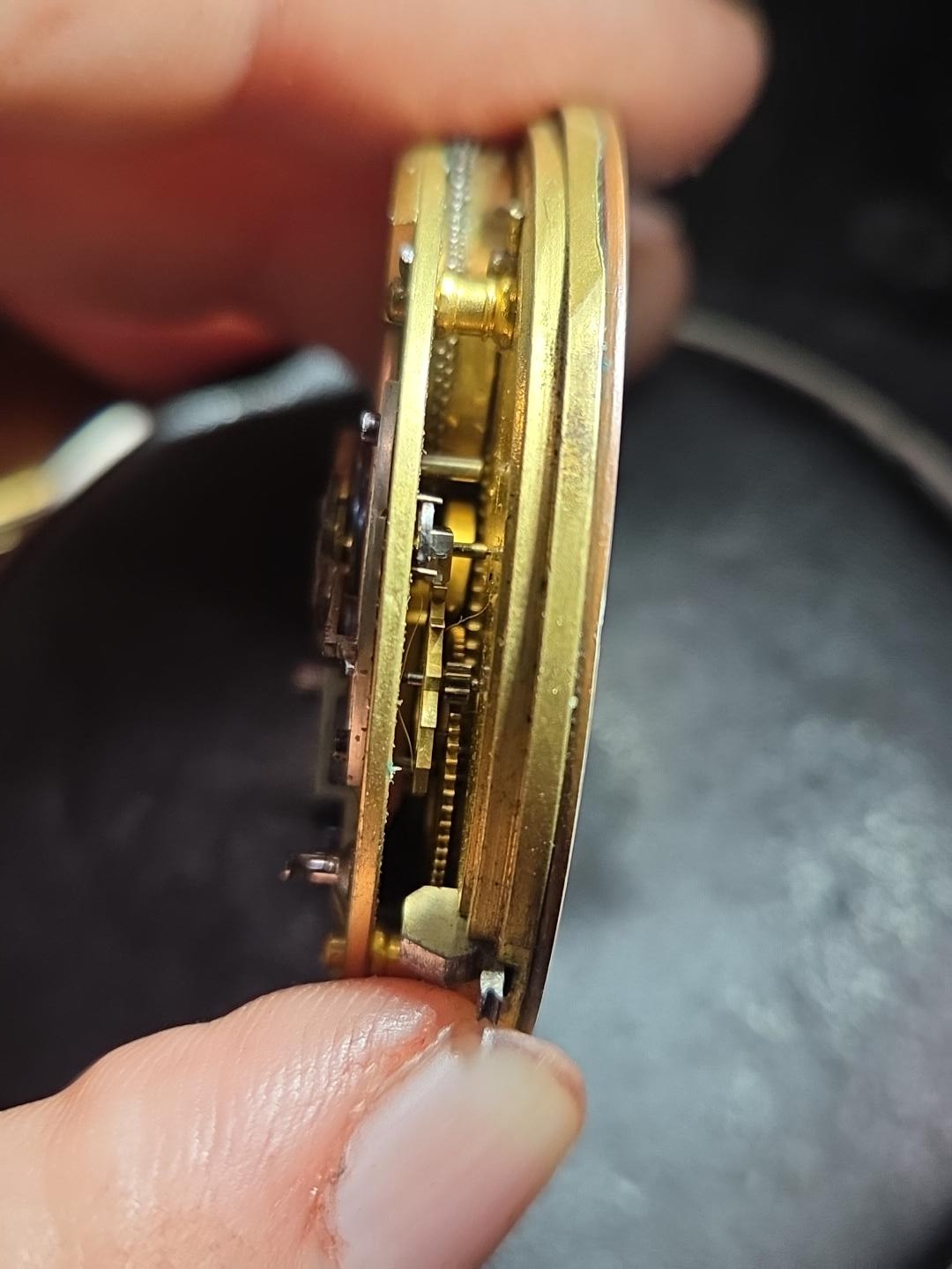 Antique English Keywind Fusee Pocket Watch Movement