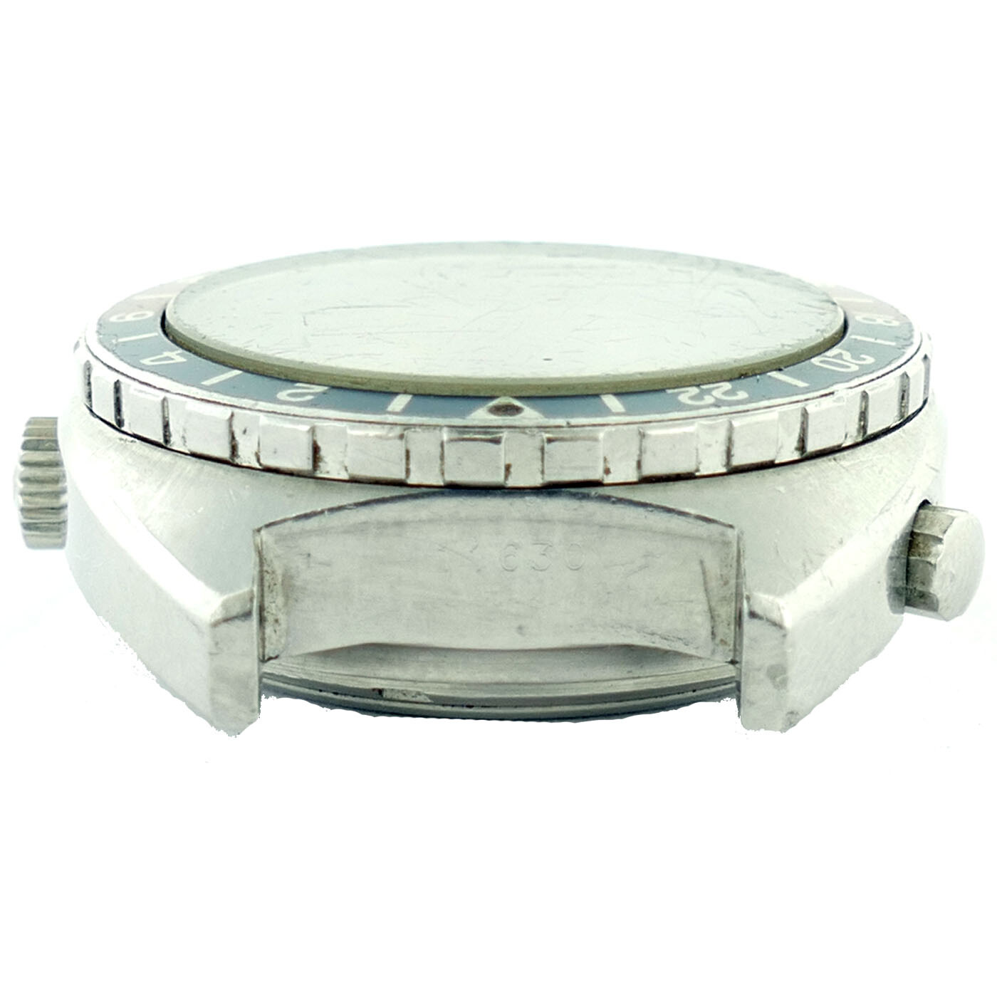 HEUER AUTAVIA 11630 BLUE AND RED BEZEL STAINLESS STEEL MENS WATCH CASE