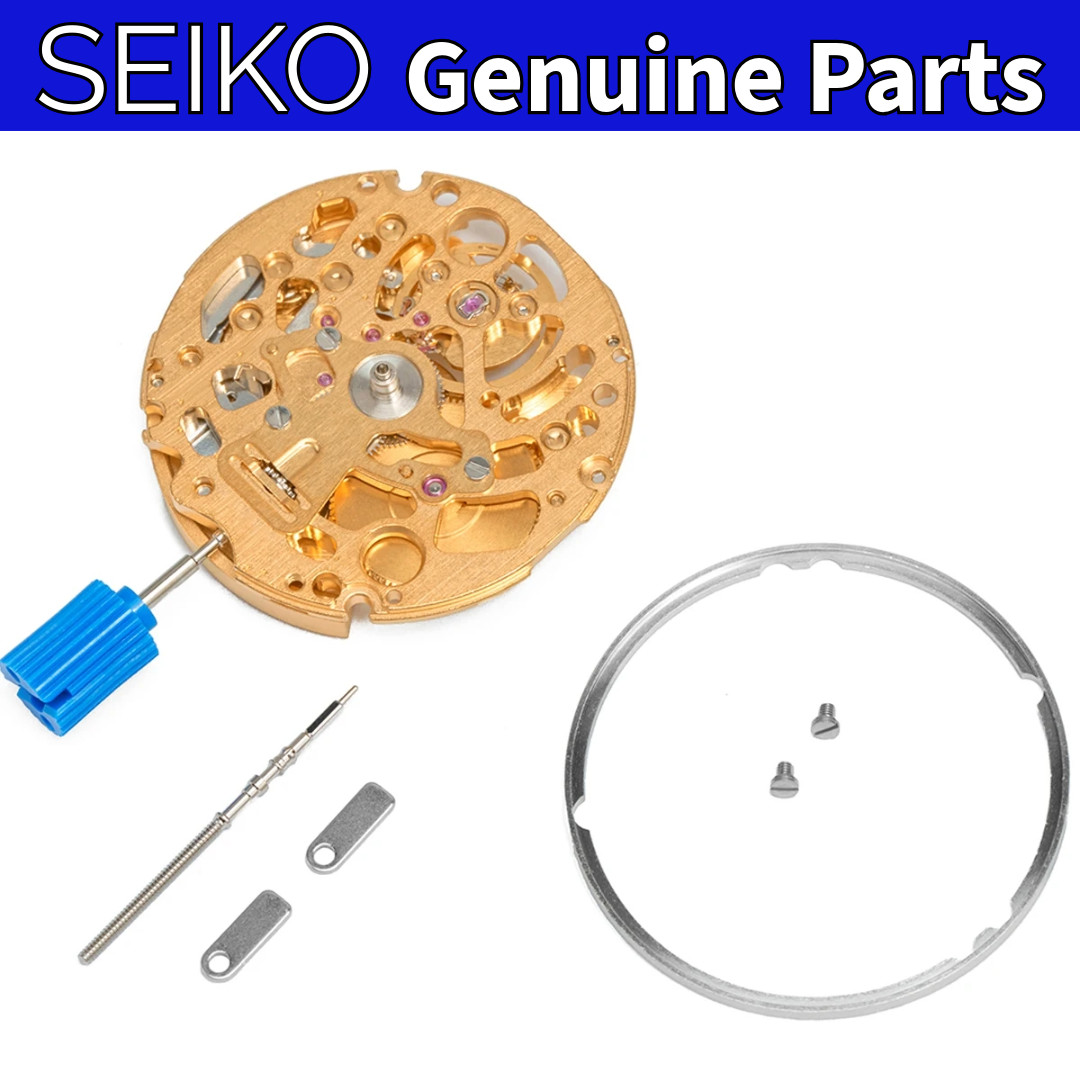 Seiko TMI NH71A Automatic Skeleton Movement Gold Japan 24 Jewels High Accuracy